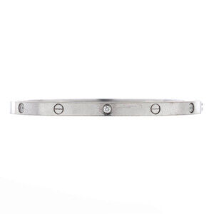 Cartier Small Love 6 Diamond Bracelet 18K White Gold and Diamonds